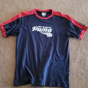 Puma T-shirt in blue with red accents Retro